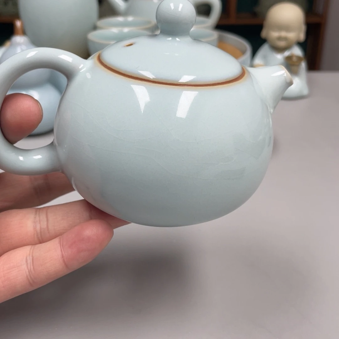 用***7瓷天青色张君老师西施壶瑕