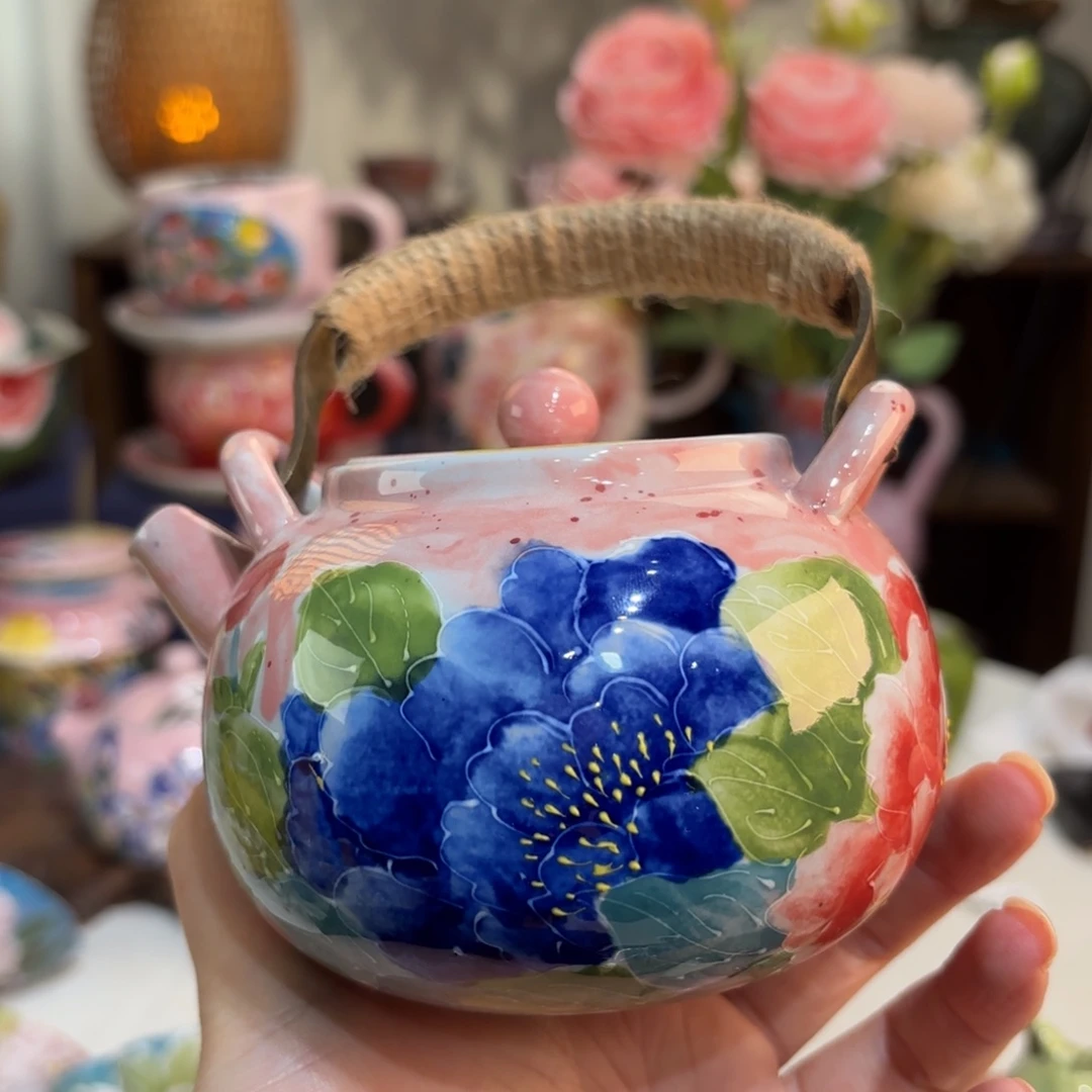 景德镇手绘高温釉下彩陶瓷茶具