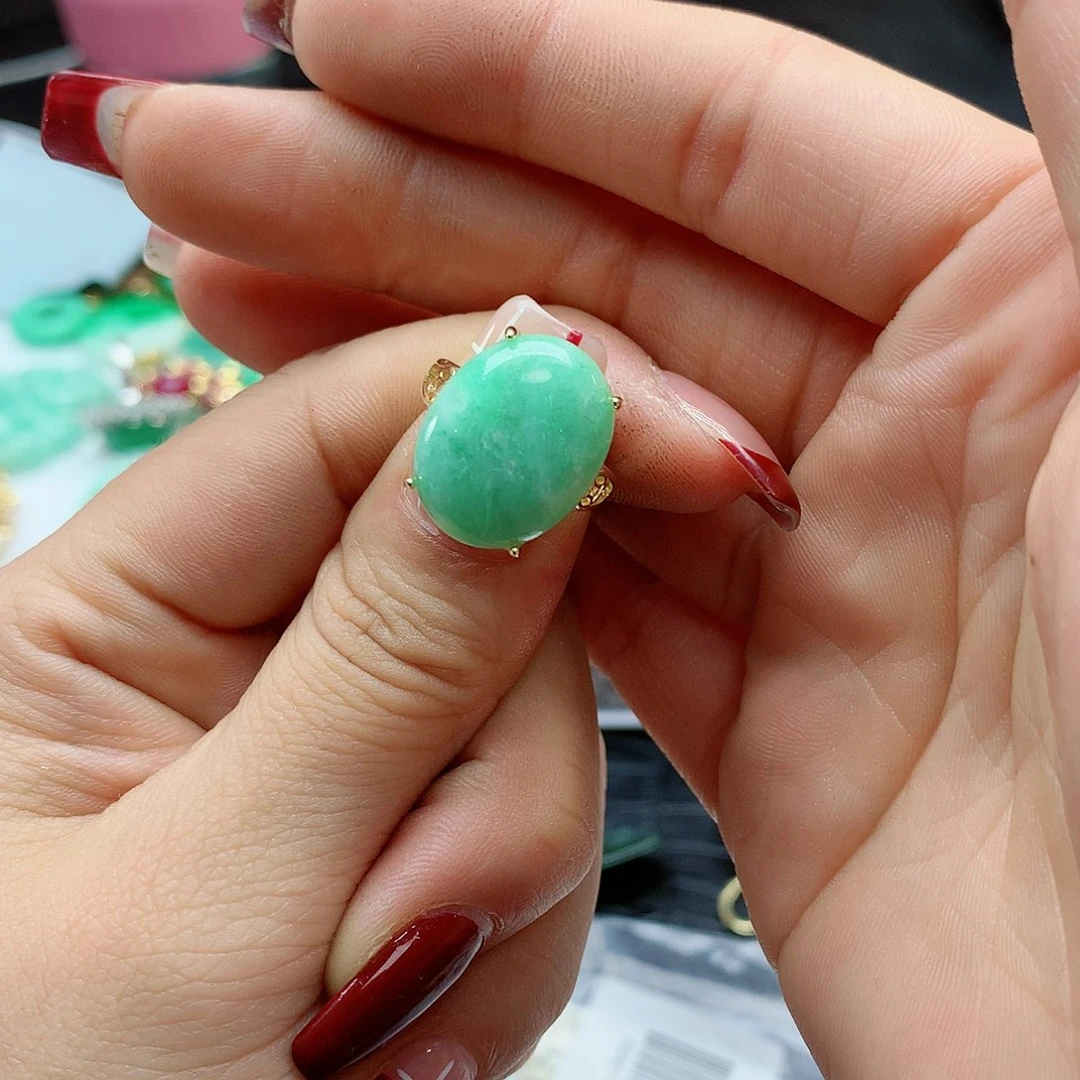 【闪购商品】翡翠戒指银S925镶嵌，