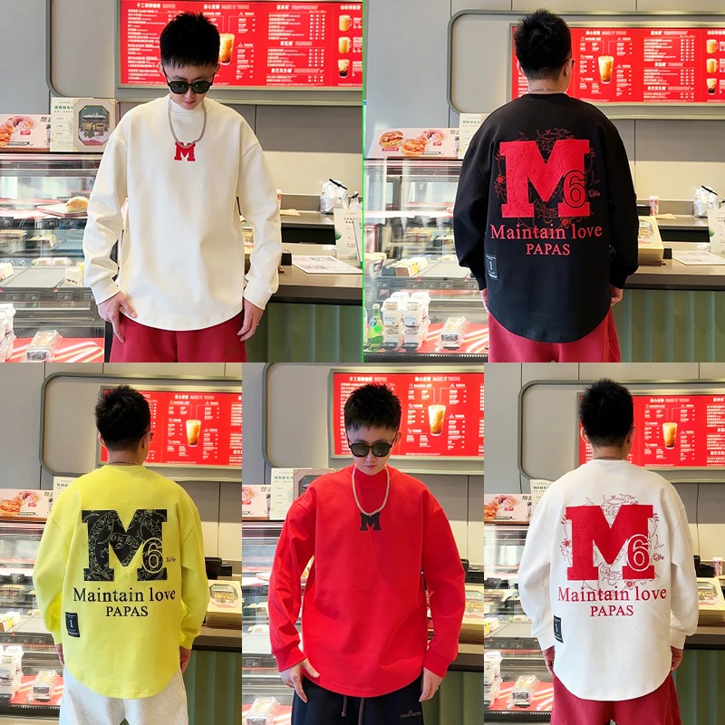 LKT.NINE蛇年贺岁潮牌刺绣卫衣男加绒磨毛本命年长袖秋冬过年上衣