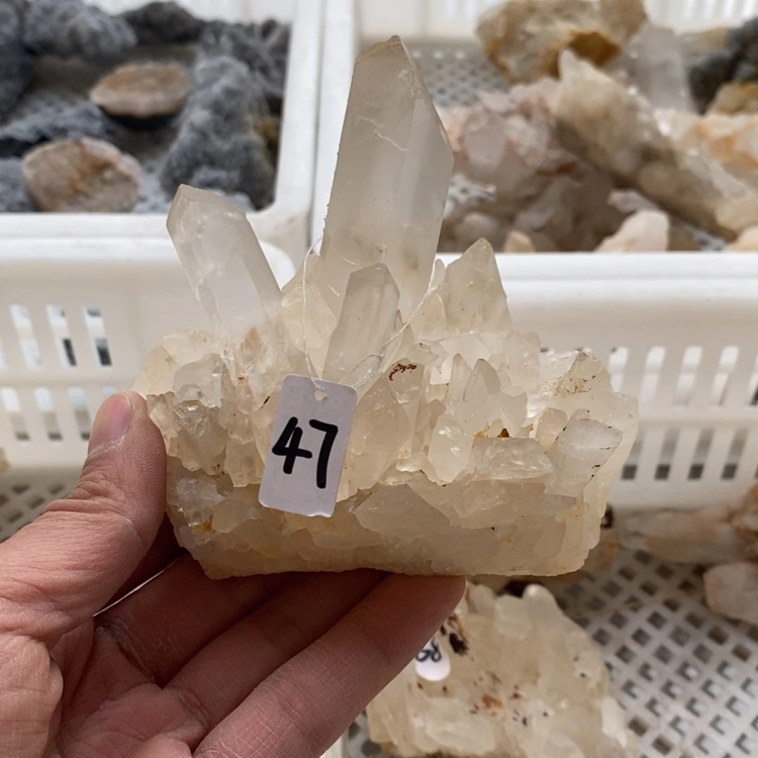 水晶水晶原石摆件未镶嵌木*心