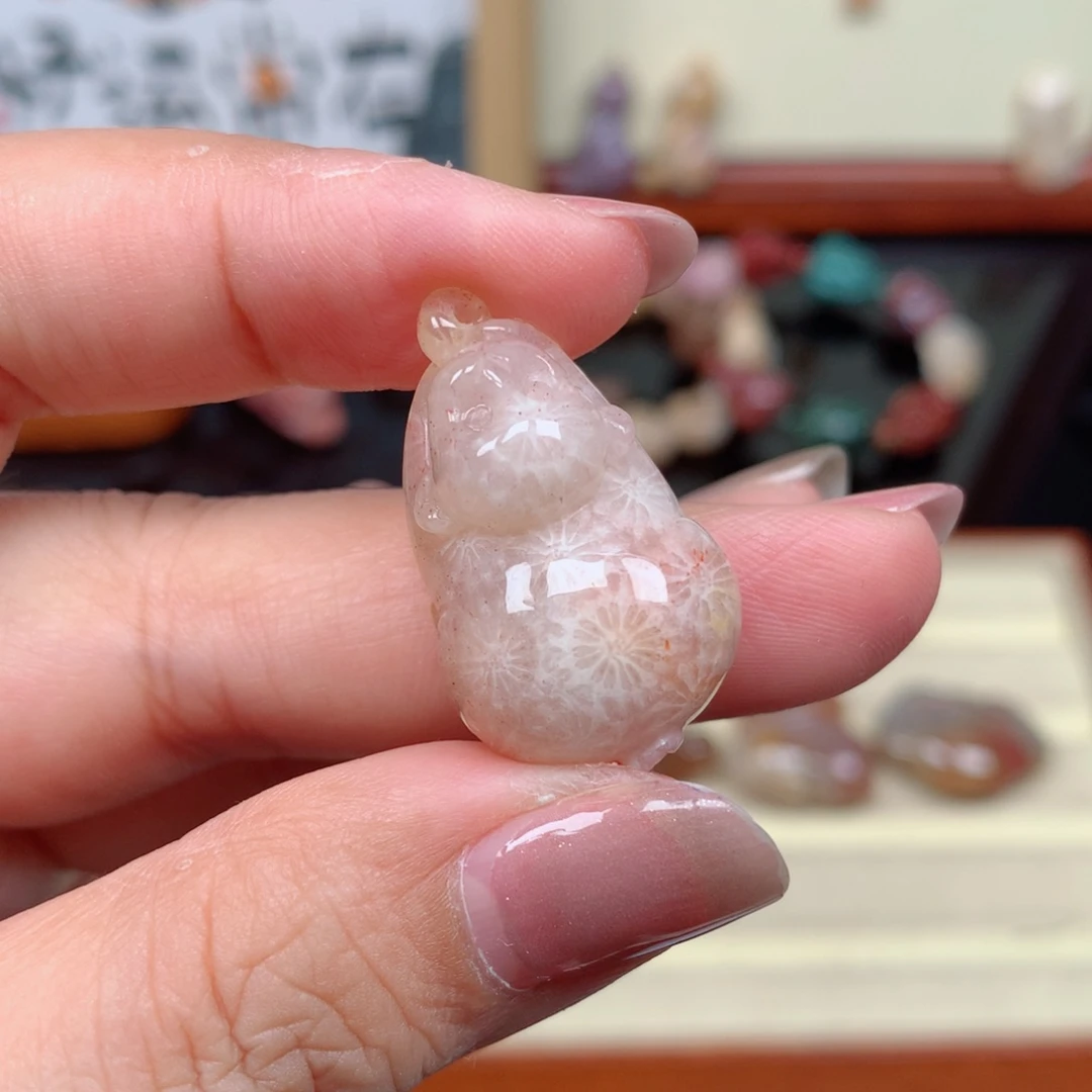 硅化玉珊瑚玉未镶嵌