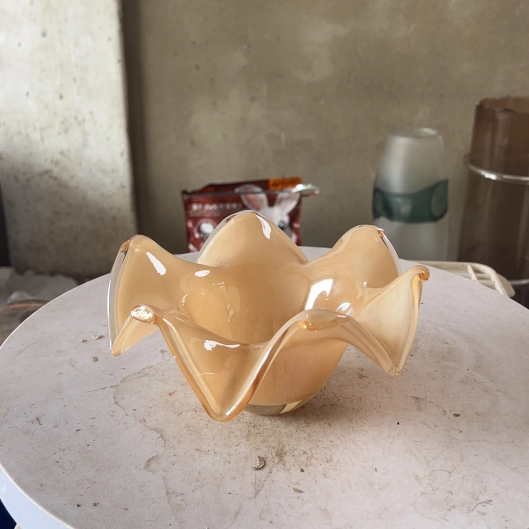 弘扬琉璃花器微瑕长17