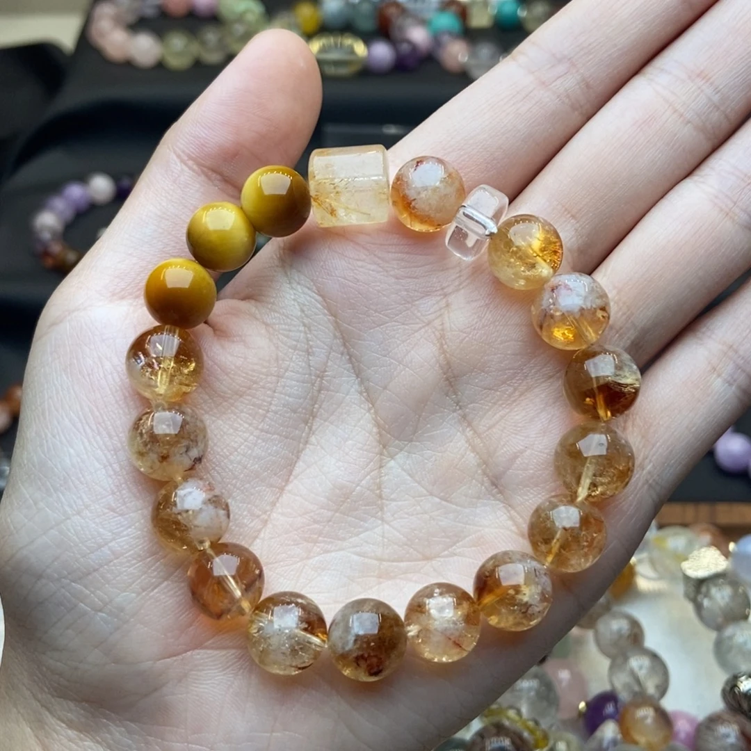 合金手链水晶黄塔晶