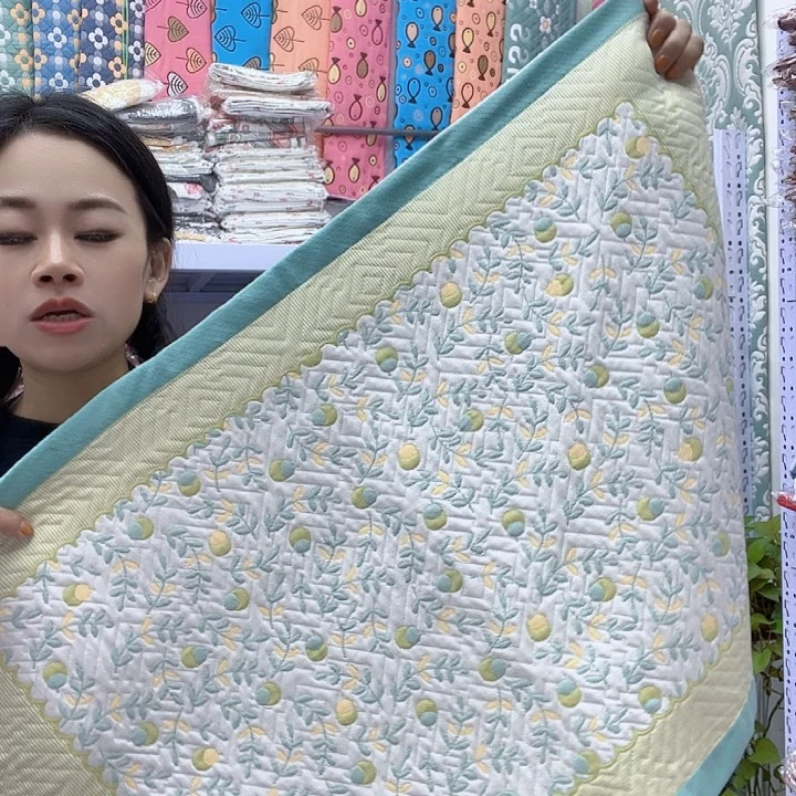 棉绿色啊小樱桃纯棉