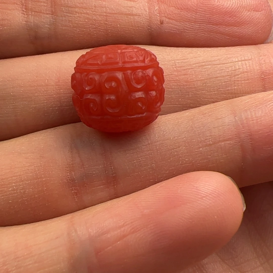 未镶嵌回纹珠南红玛瑙