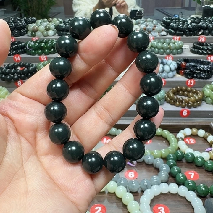 未镶嵌手链和田玉新疆沙枣青卡12