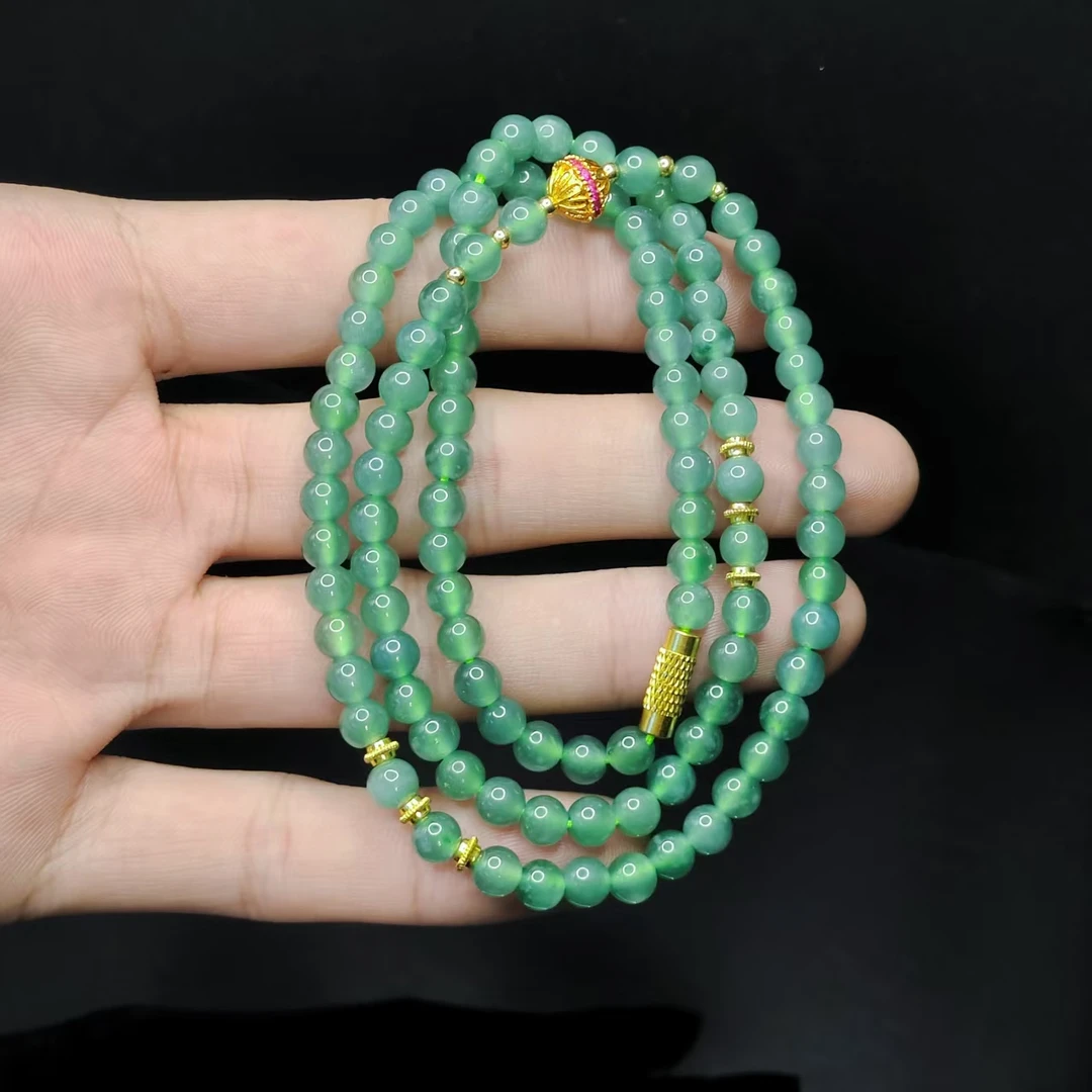 【老三珠宝】翡翠DIY女神链SY06【多样性发其一】约5mm