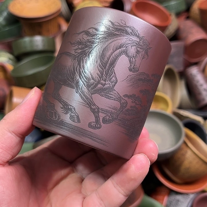 紫砂茶杯全手工紫砂主人杯