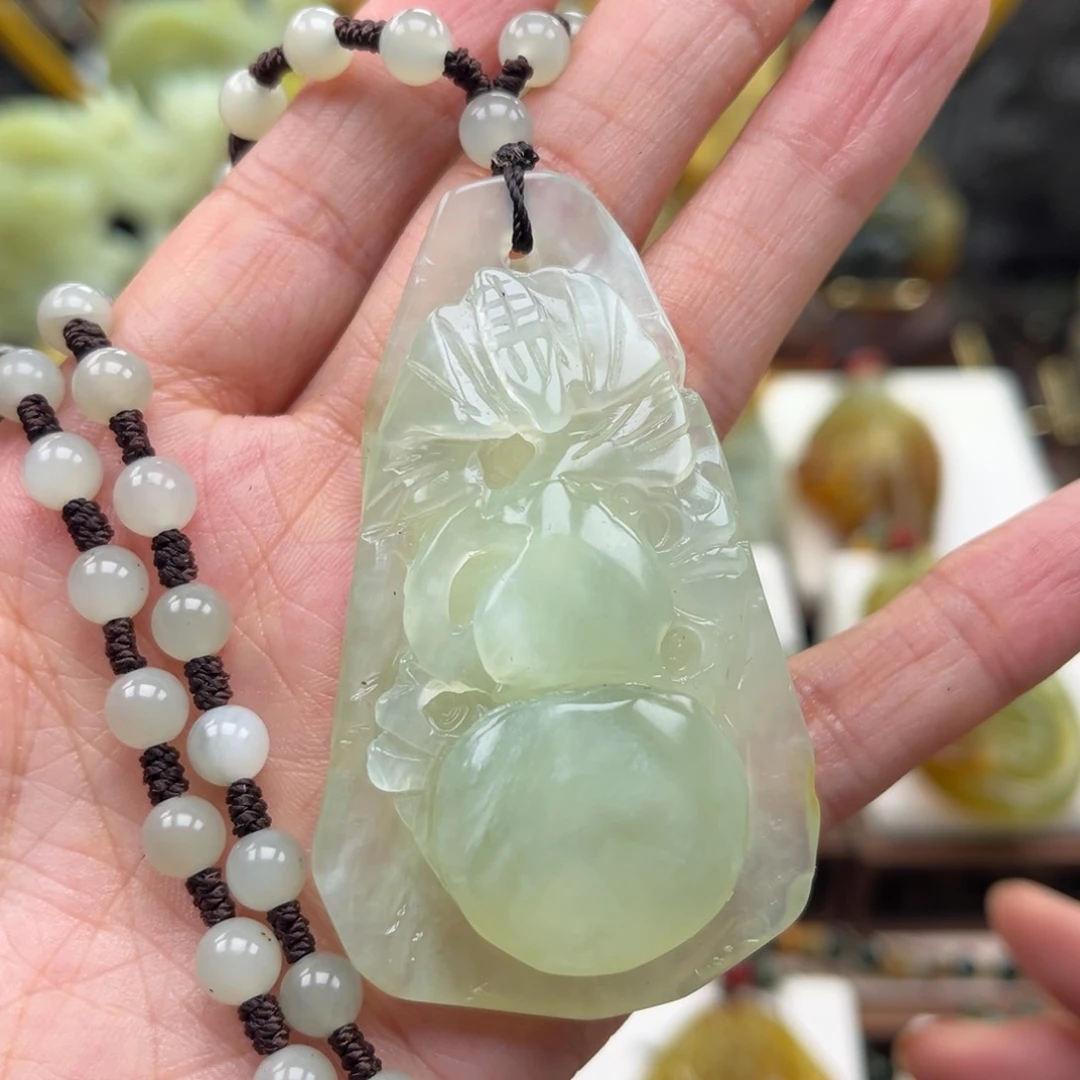 岫玉未镶嵌挂件挂件