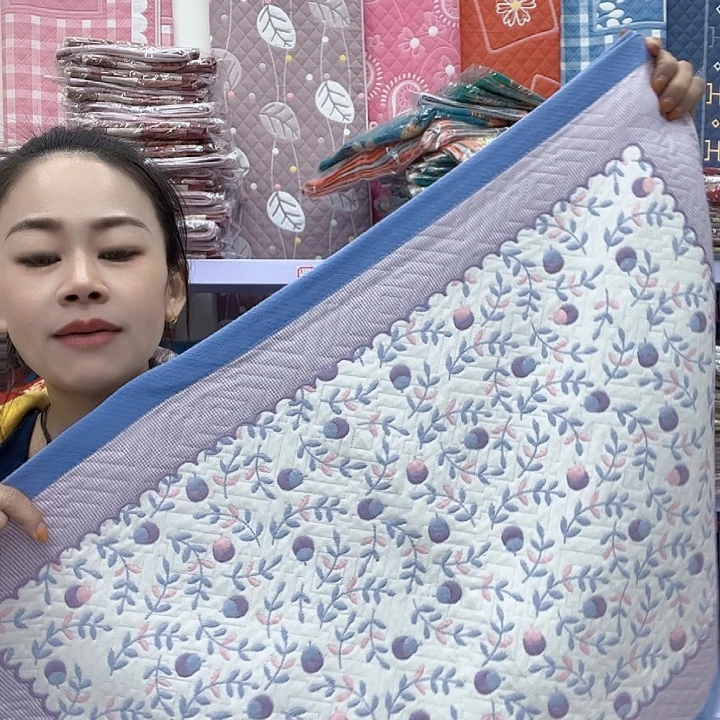 棉蓝色小樱桃纯棉