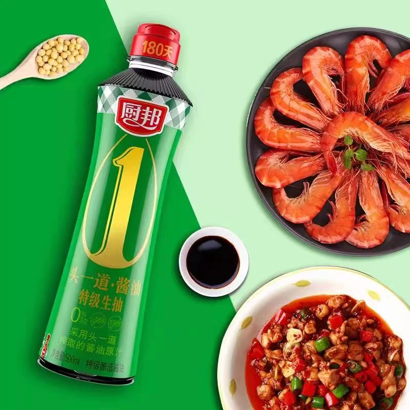【保质期至2025.3月后】厨邦头一道酱油特级生抽0添加500ml*2