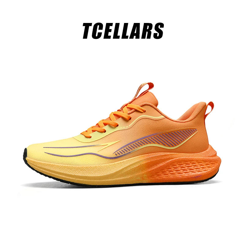 TCELLARS时尚潮流运动鞋秋季新款防滑网面缓震透气抓地轻便跑步鞋