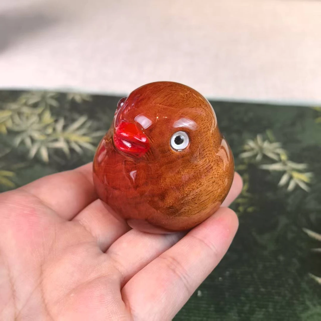 呆呆鸭|木质|创意文玩茶宠车摆件工艺品手工动物茶玩可爱