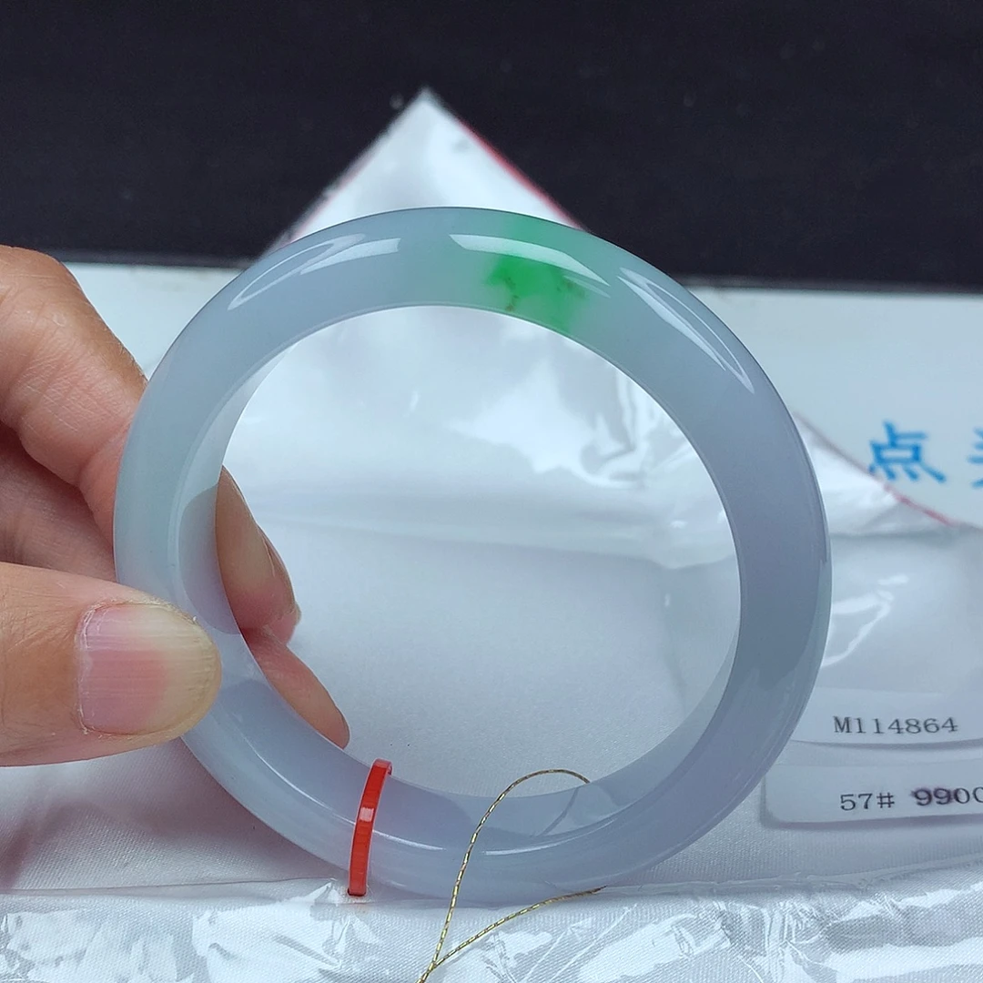 翡翠未镶嵌手镯57圈4864