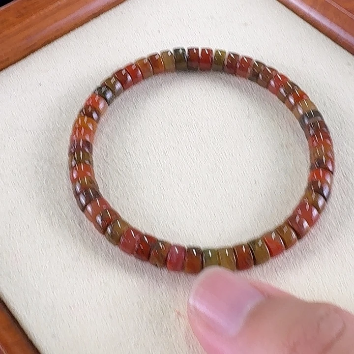未镶嵌手串南红玛瑙南红包浆料 6mm 药片