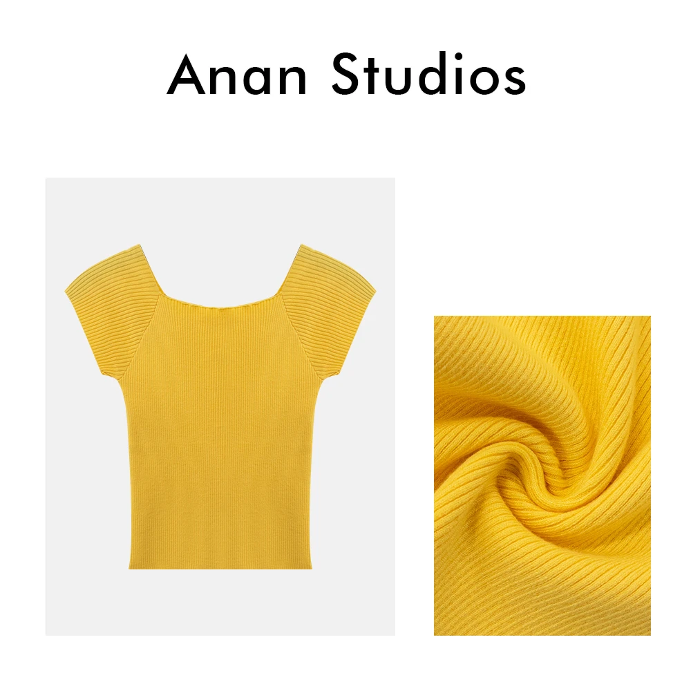 [no退no换]【麦穗黄昏】新款法式针织温柔风纯欲上衣8984