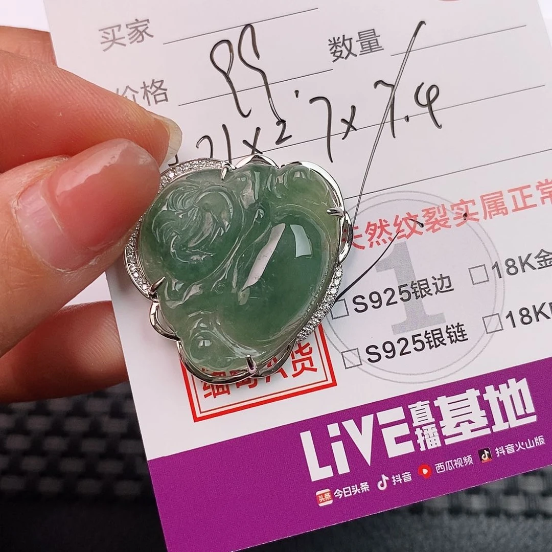 翡翠银S925镶嵌颈饰✴️****吊坠