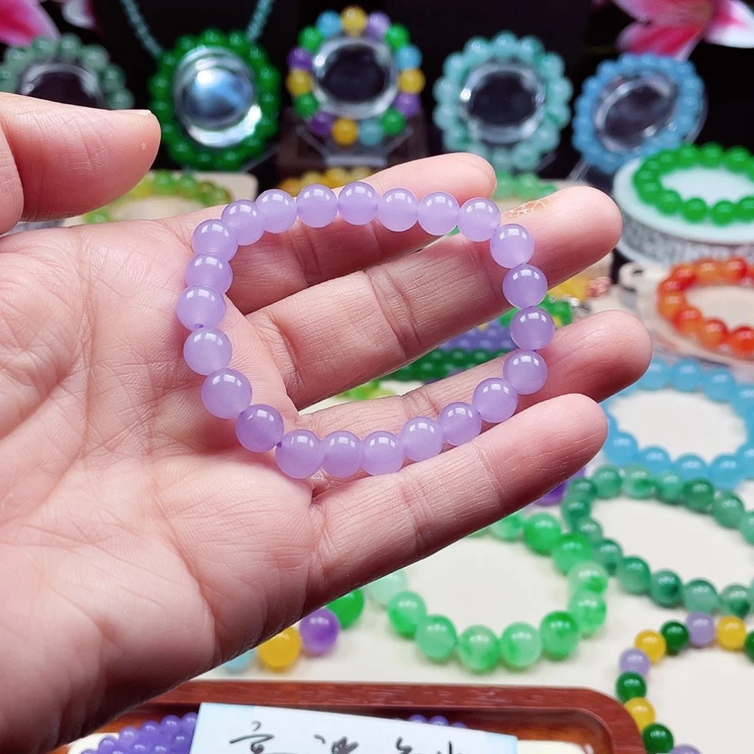 翡翠未镶嵌颈饰卡8翡翠珠链男女款07