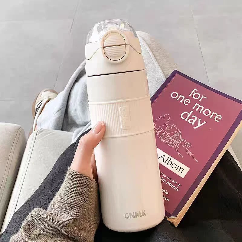 办公室学生用大容量保温杯水杯316不锈钢杯子 500ml纯色经典