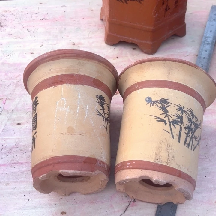 红陶紫砂兰花盆微瑕