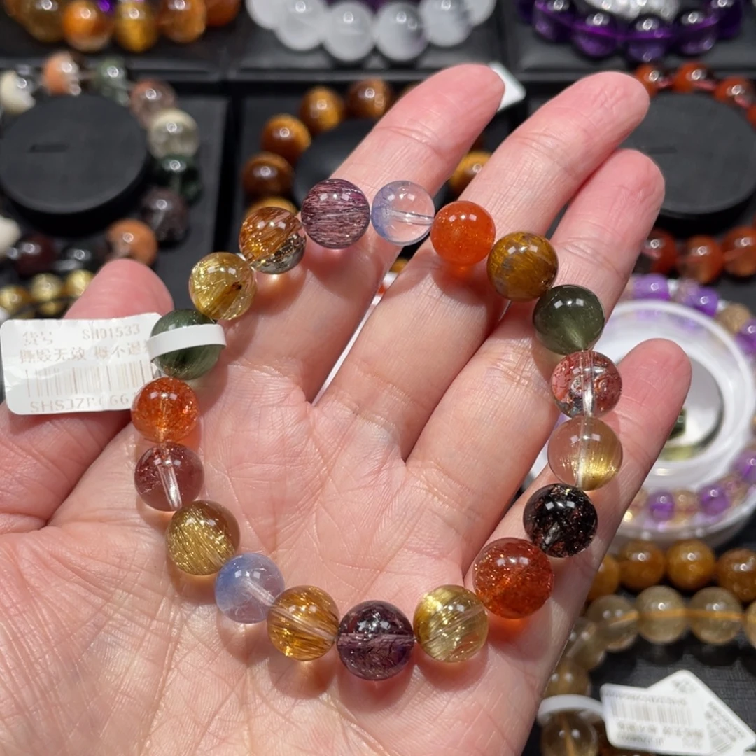 水晶未镶嵌手链水晶多宝10mm