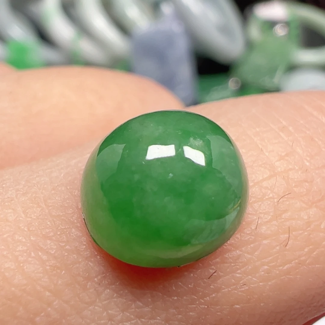 翡翠未镶嵌耳饰蛋面