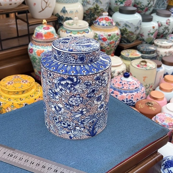 瓷片茶叶密封罐陶瓷