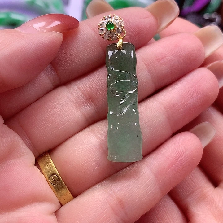 颈饰银S925镶嵌翡翠翡翠