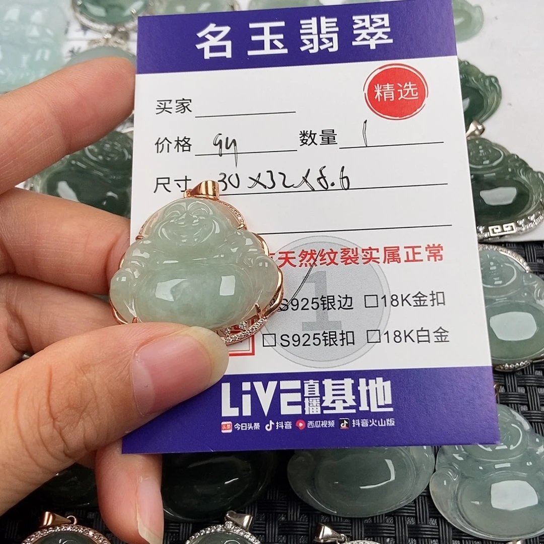 翡翠银S925镶嵌颈饰