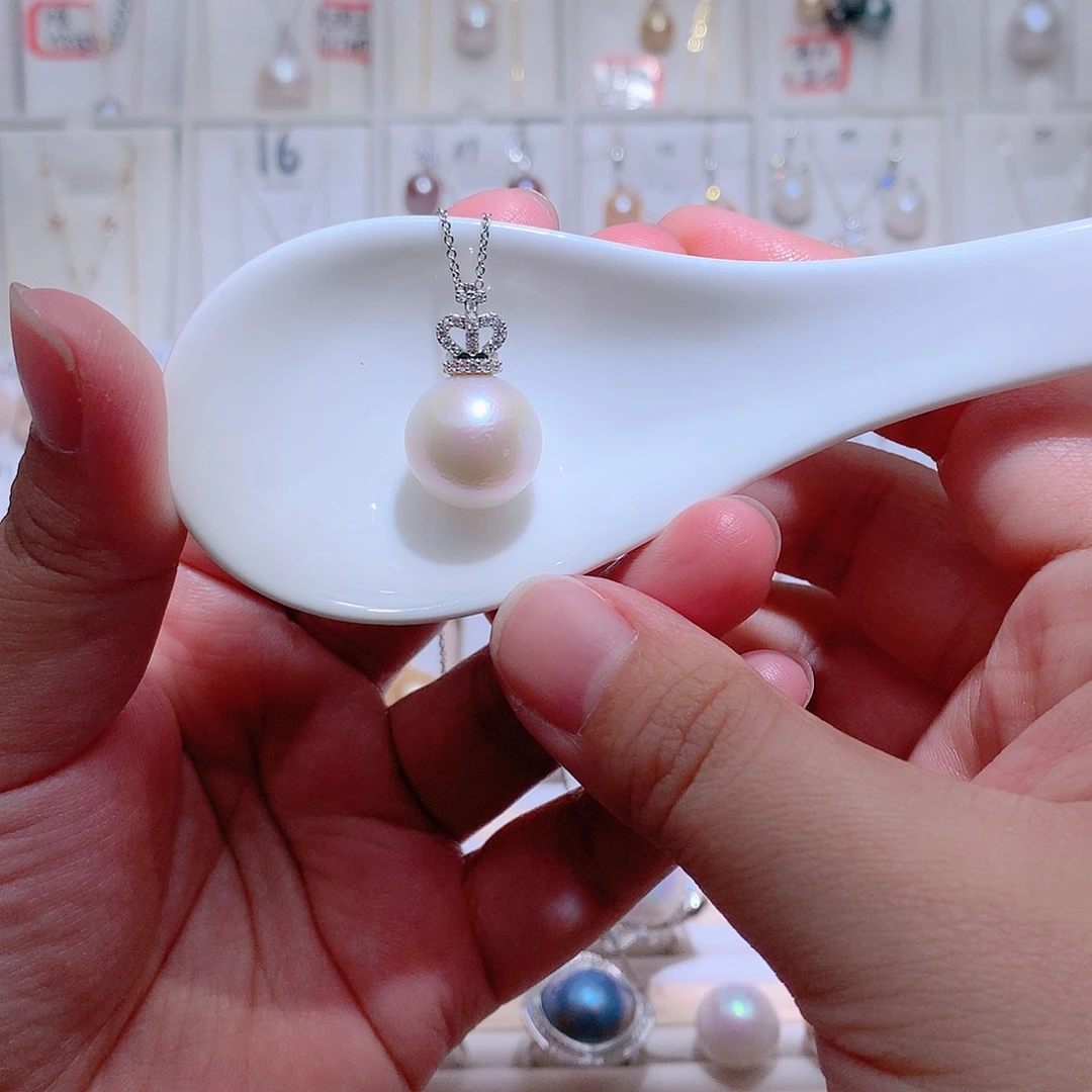 未镶嵌淡水珍珠吊坠(赠链)CC14.7mm