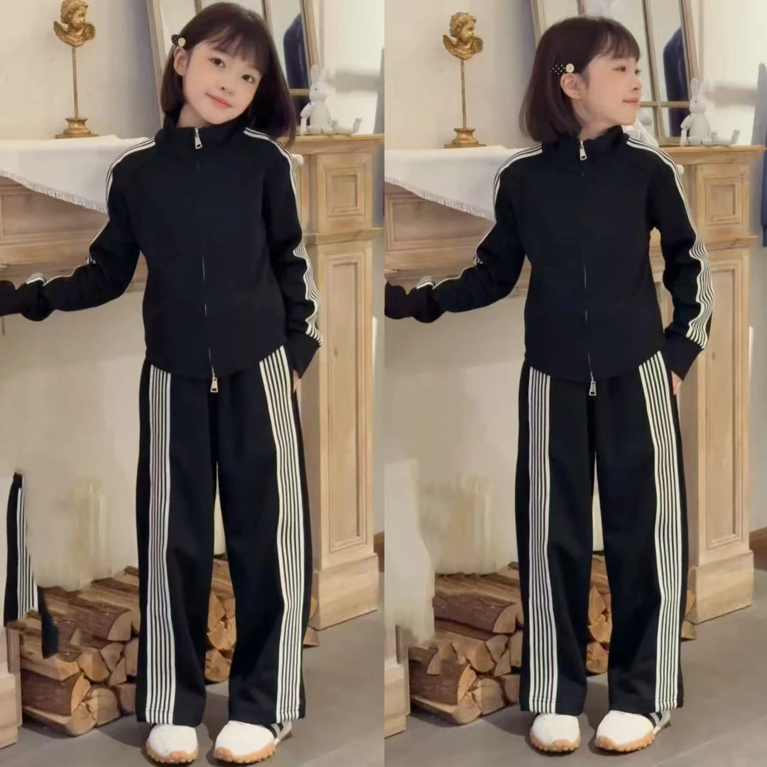 女童运动套装2025新款儿童春秋休闲秋女孩女大童秋季秋装洋气时髦