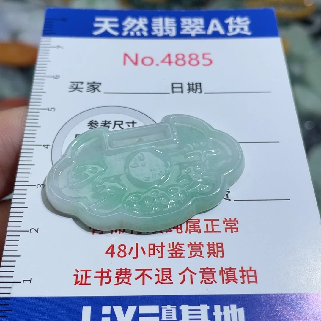 翡翠未镶嵌挂件4885