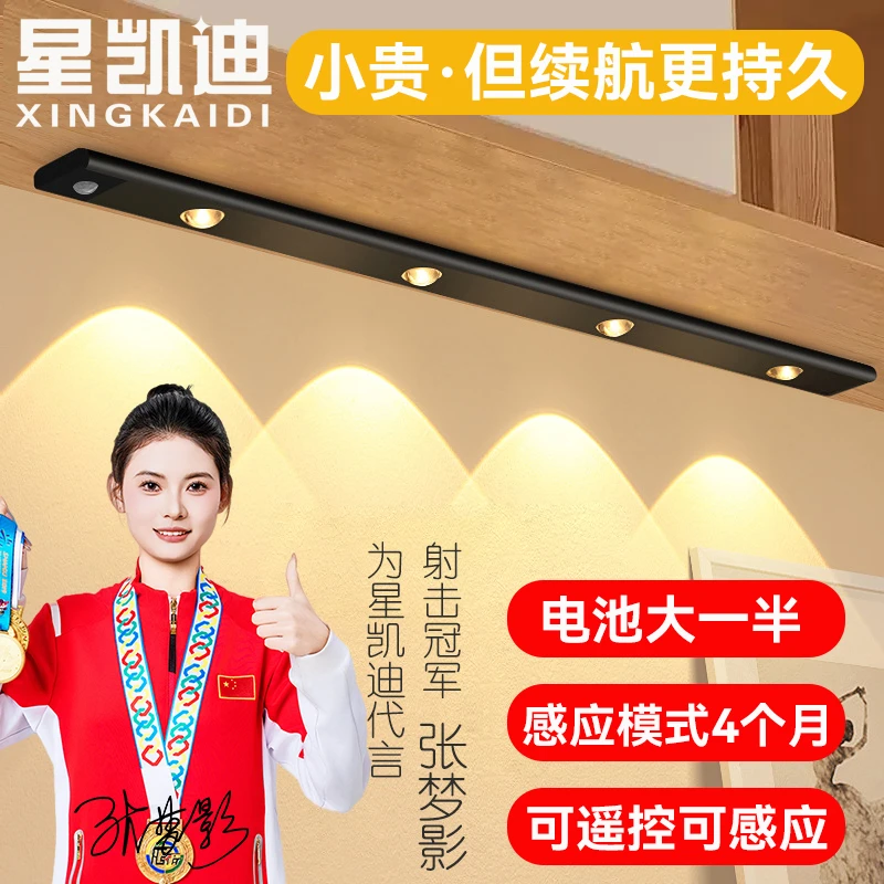 【感应模式可用3-4个月】超长续航橱柜灯充电式人体感应玄关酒柜灯
