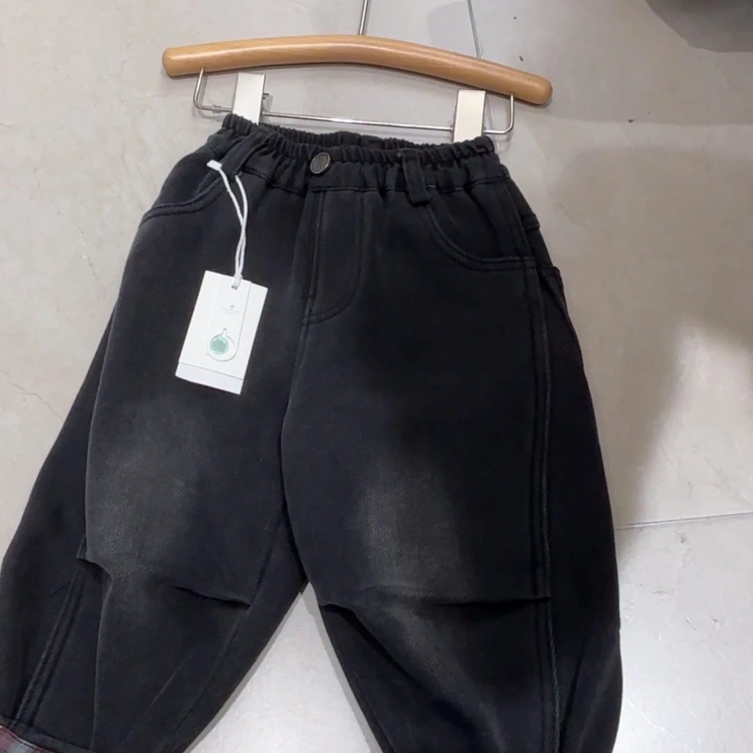 一体绒加厚牛仔裤好看