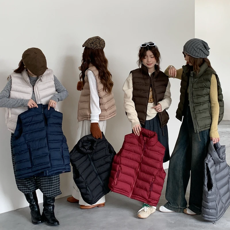 短款免烫立领韩版马夹时尚马甲百搭慵懒风秋冬2025新款小个子坎肩