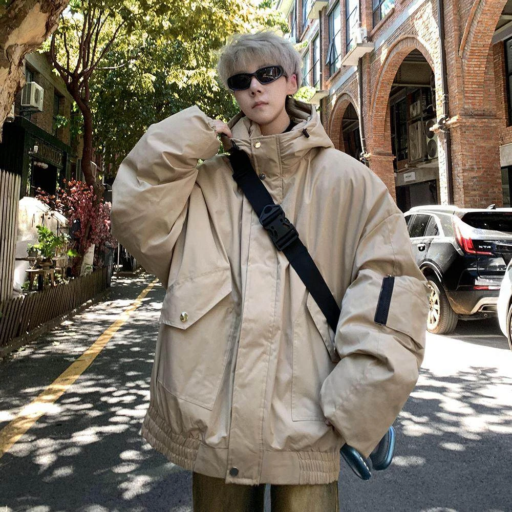 潮牌加厚百搭棉服男士冬季2026新款加厚保暖宽松棉衣外套重磅棉袄