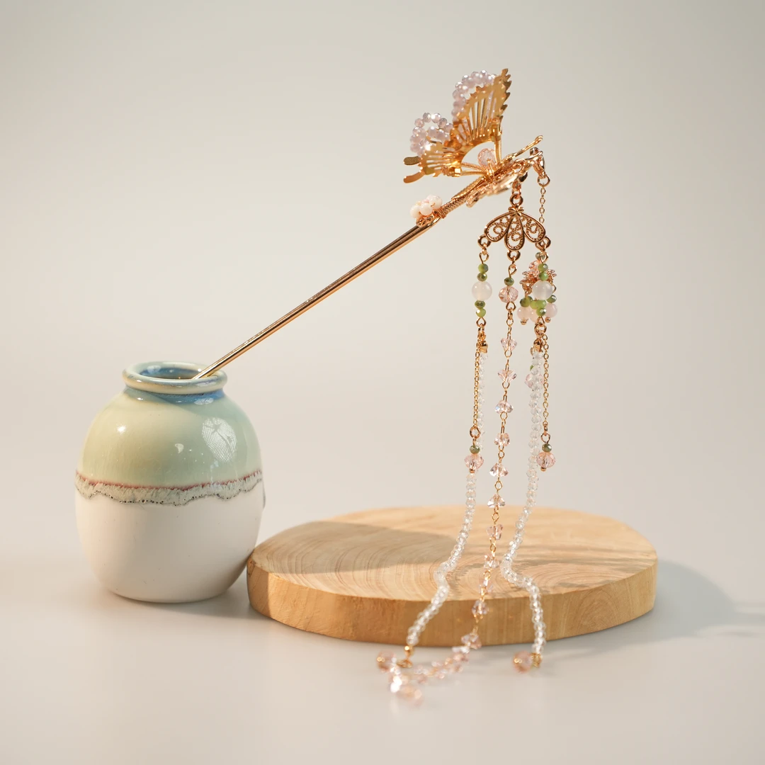 古悦倾城【花序发钗】古风长流苏发簪中国风汉服配饰中式古典发饰