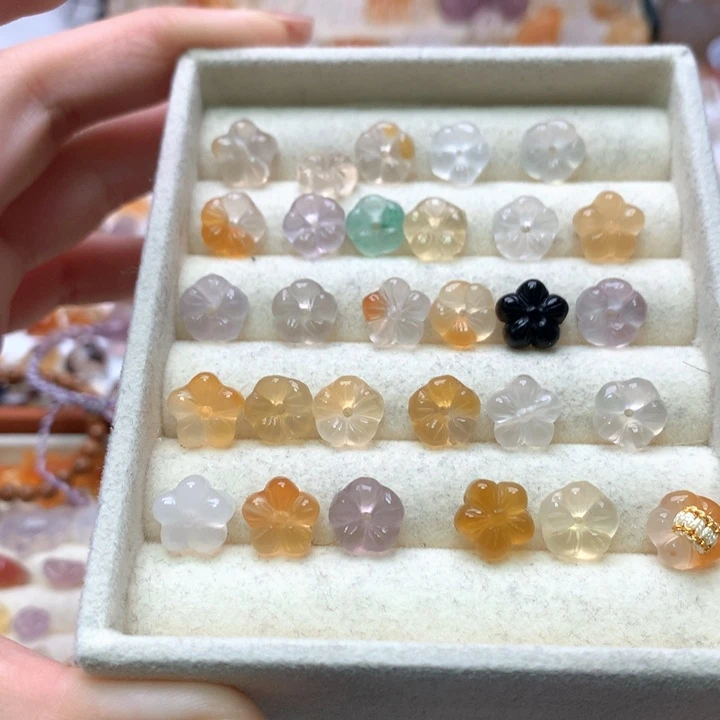 玛瑙/玉髓未镶嵌玛瑙五瓣花