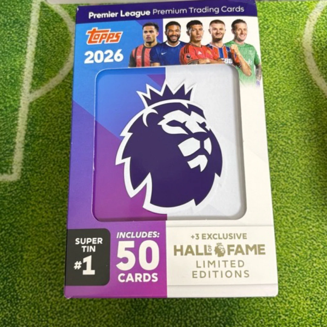【拆盒】2025-26 TOPPS 英超足球收藏卡 超级大铁盒球星卡 盲盒代拆