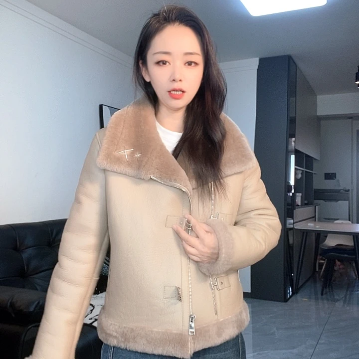 绵羊皮美丽奴皮毛一体L110，XL120斤拍下备注尺码