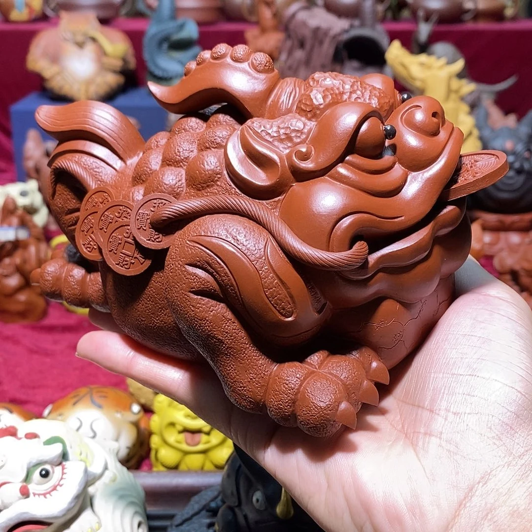 紫砂茶宠宜兴紫砂鸿运当头17厘米