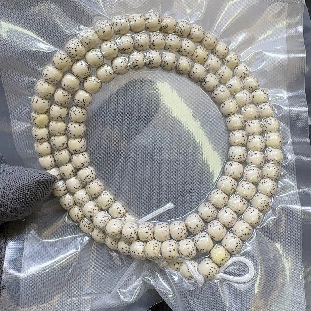 手串星月菩提8*7原生态河豚大留白手串