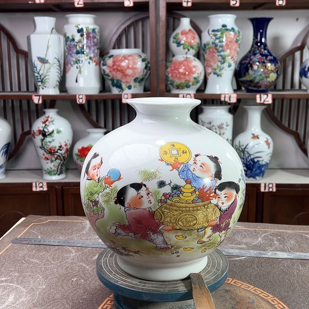 摆件陶景德镇陶瓷石进宝