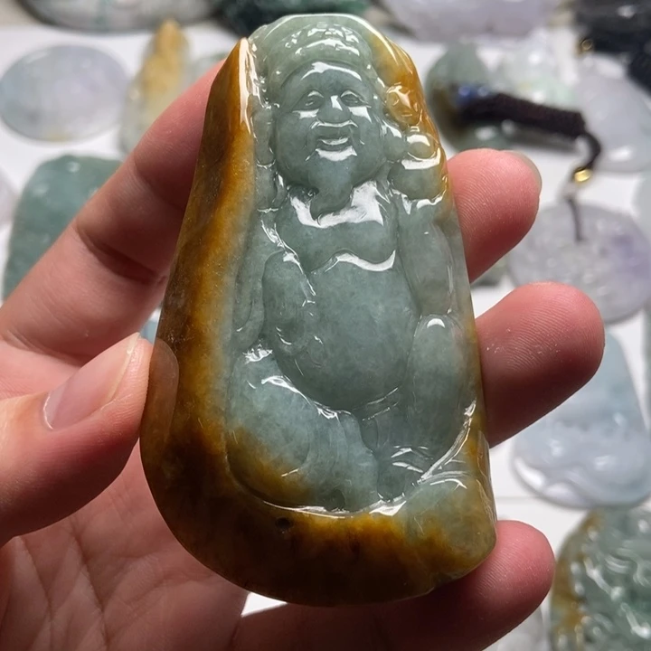翡翠未镶嵌颈饰财爷27