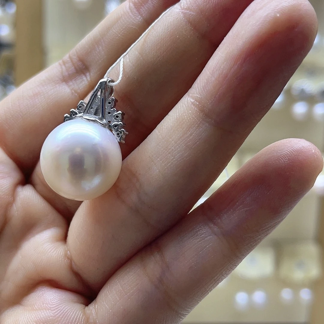 淡水珍珠银S925镶嵌颈饰