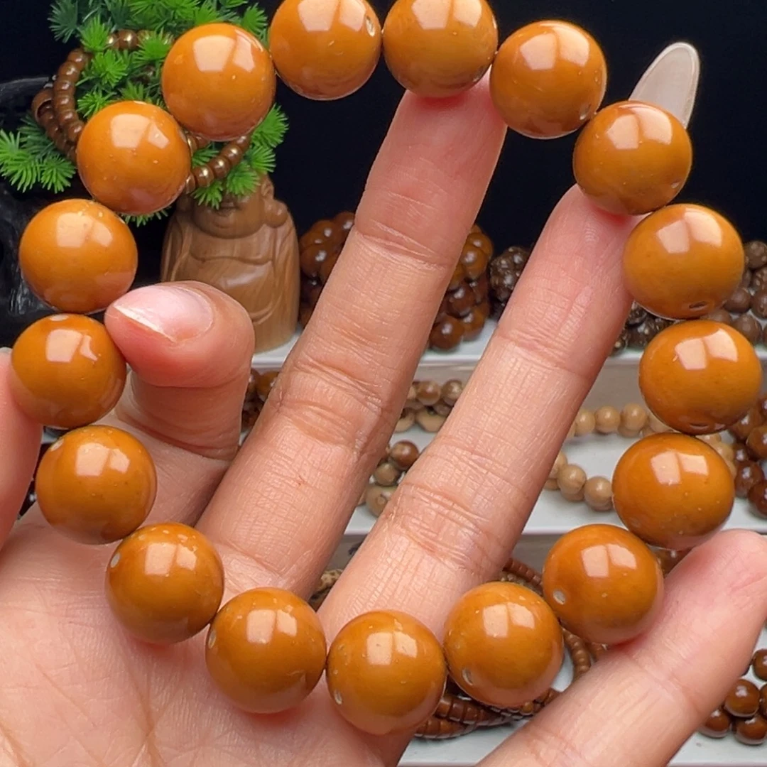 紫金鼠手串卡13半实心光珠 嘎嘎板正