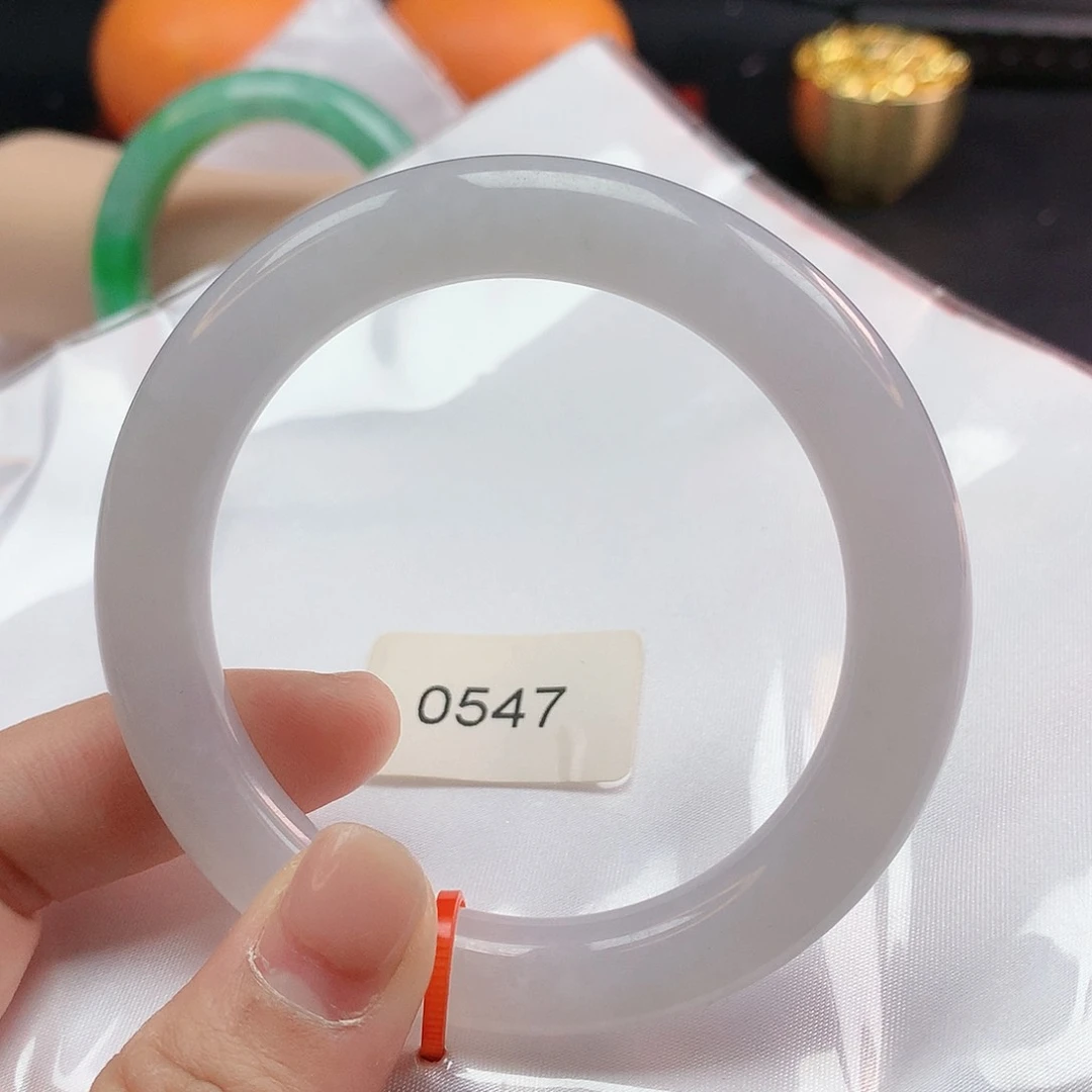 翡翠手镯未镶嵌55圈圆0547