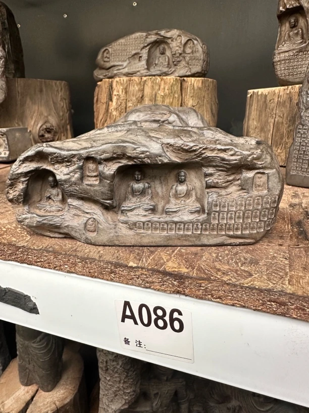 高端复古摩崖石窟摆件