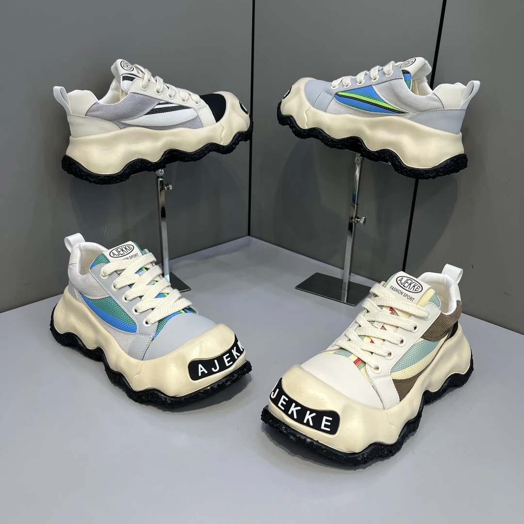 2025春季新款男士厚底轻奢舒适网红老爹鞋时尚休闲百搭潮流男鞋子